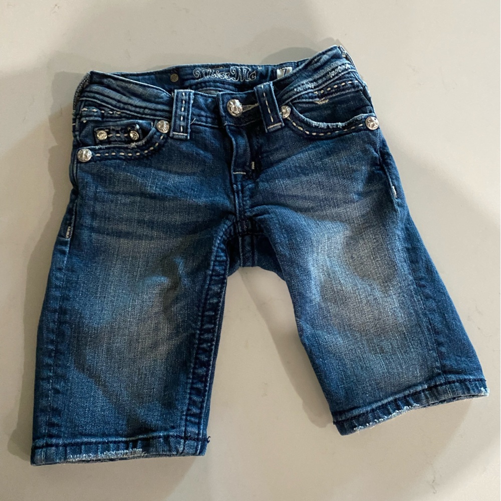 Miss Me Girls Denim Shorts Size 7